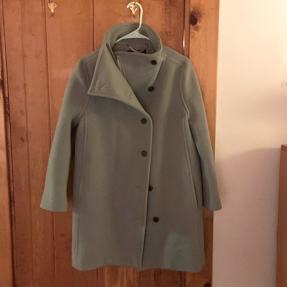 JCrew light blue wool coat